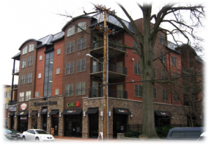 An example of mixed use development with commercial and residential uses