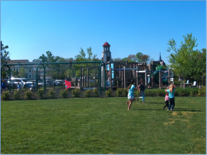 Example of open space: playground with adjacent grassy area