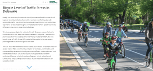 Screenshot of the Bicycle Level of Traffic Stress (LTS) GIS Story Map